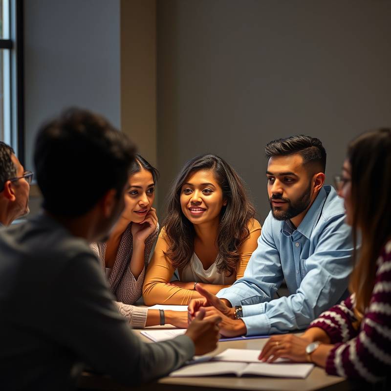 Course thumbnail: A diverse group of people in a workshop on bias reduction.