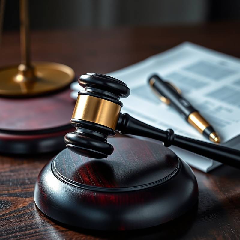 Course thumbnail: A gavel and legal documents.